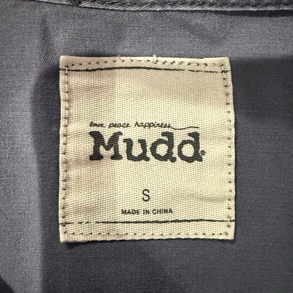 Mudd Women’s Small Gray Utility Jacket Military Style Snap Front - Picture 2 of 4